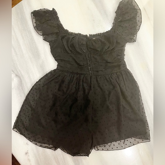 Altar'd State Black Ruffled Romper - Picture 2 of 7